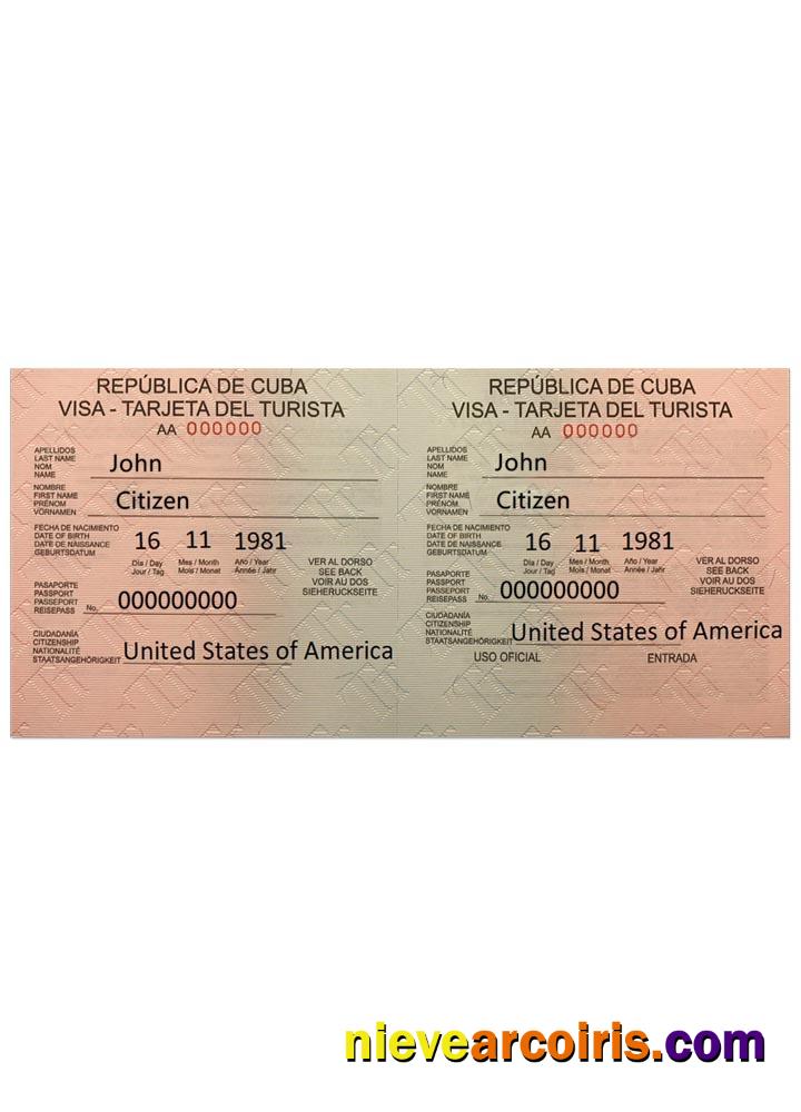 CUBA visa